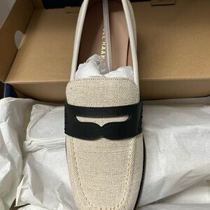 Women’s Cole Haan linen and Black Loafers